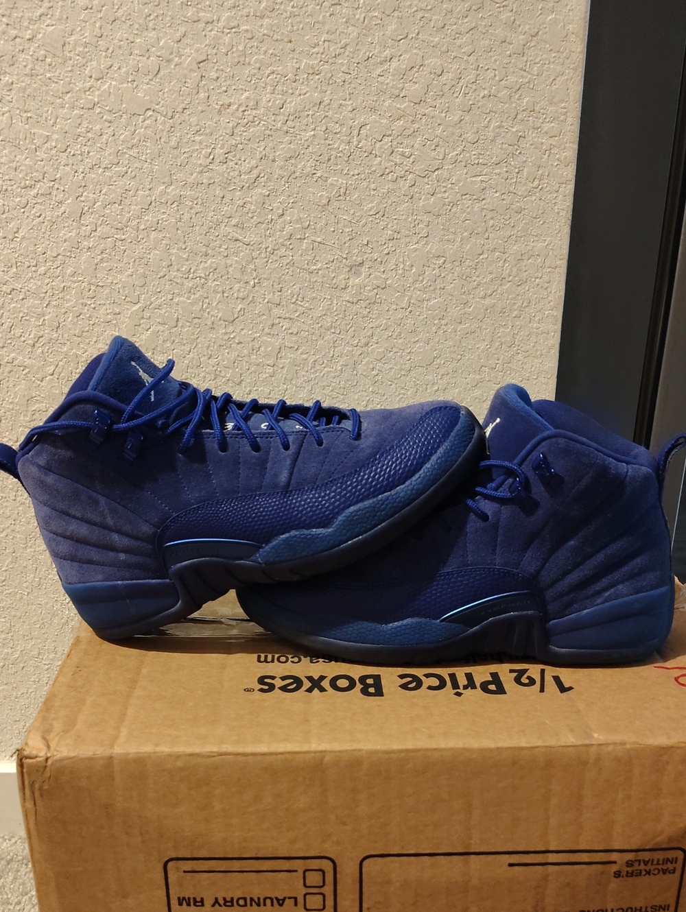 Jordan Men's High-Top Sneakers in Royal Blue Suede